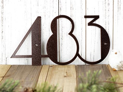 metal house numbers art deco|5x22 house numbers black.